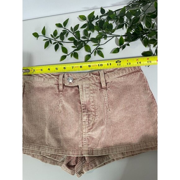 We The Free Gala-Vanting Low Rise Mini Skort Corduroy Pink & White Striped Sz/25 - Picture 11 of 16